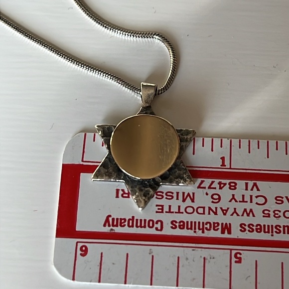 Sterling Silver Star Of David Unisex Pendant Necklace 925 - Picture 7 of 10